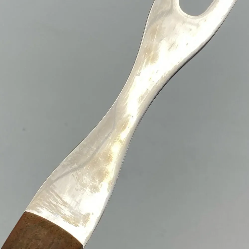 Vintage Cutco No 27 Meat Fork Brown Marbled‎ Handle Grill Serving Utensil USA